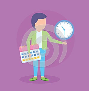 Businessman clock time