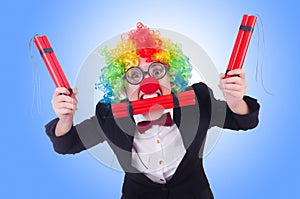 Businessman clown