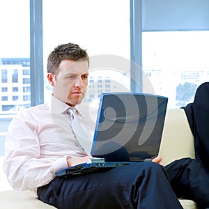 Businessman with computer
