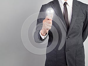 Businessman confirm project .Idea business on white background