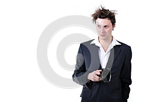 Businessman with cup of coffee
