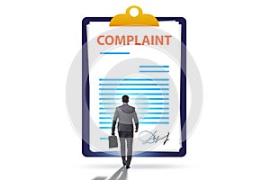 Businessman in customer complaint concept