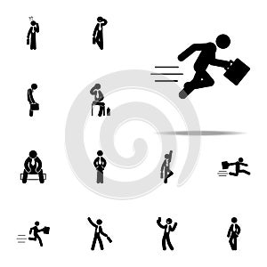 businessman, dashing, fast, running icon. Businessmen icons universal set for web and mobile