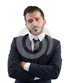 Businessman demoralized