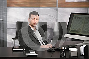 Businessman at desk