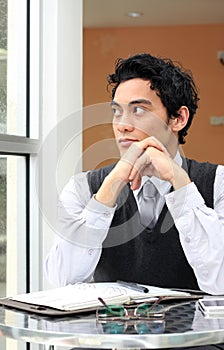 Businessman with a diarybook