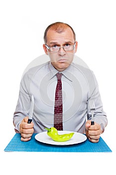 Businessman on a diet