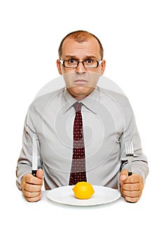 Businessman on a diet