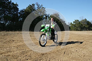 Businessman on Dirt Bike