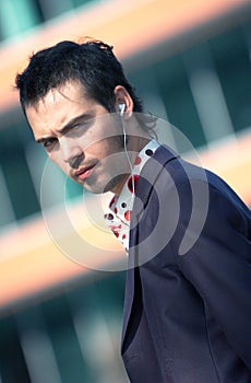 Businessman With Earbud