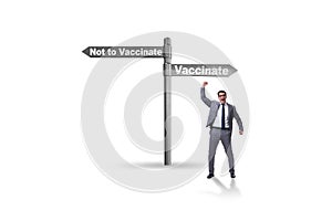 Businessman facing dilemma of vaccination