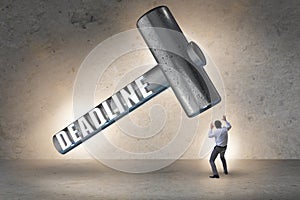 Businessman failing to meet the deadline