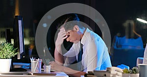 Businessman feel depress and tired