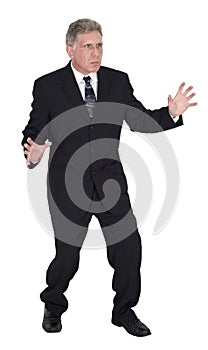 Businessman Fight Wrestle Struggle, Isolated