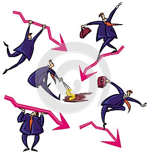 Businessman and financial crisis.