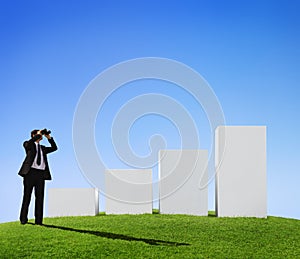 Businessman Forecasting the Growth of Business photo