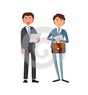 Businessman in Formal Wear and Executive Worker