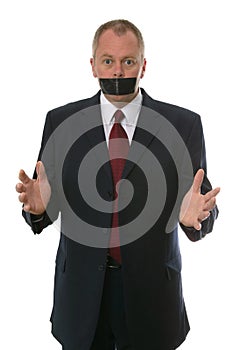 Businessman gagged