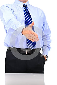 Businessman is giving a handshake