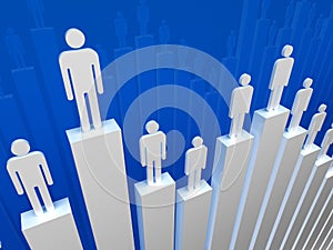 Businessman on graph