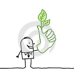 Businessman & green thumb