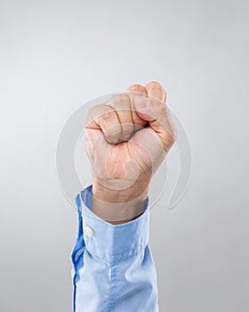 Businessman hand with clench fist