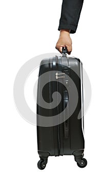 Businessman hand with luggage