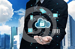 Secured Internet cloud server concept