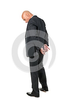 Businessman in handcuffs