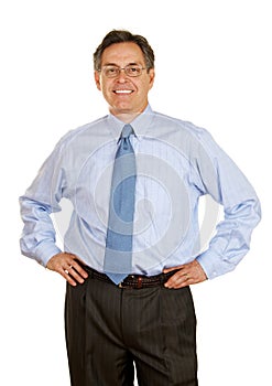 Businessman With Hands On Hips