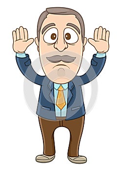 Businessman - Hands up