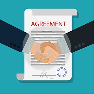 Businessman handshake. Agreement