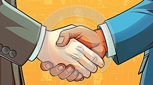 Businessman handshake for teamwork of business, successfully negotiate, partnership and business deal concept.