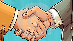 Businessman handshake for teamwork of business, successfully negotiate, partnership and business deal concept.