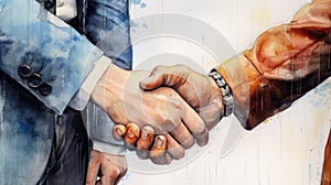 Businessman handshake for teamwork of business, successfully negotiate, partnership and business deal concept.