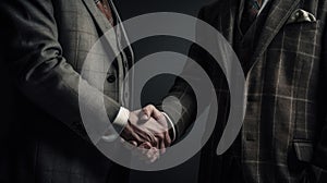 Businessman handshake for teamwork of business, successfully negotiate, partnership and business deal concept.