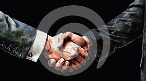 Businessman handshake for teamwork of business, successfully negotiate, partnership and business deal concept.