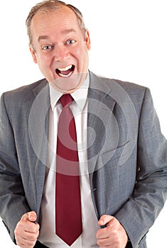 Businessman Happy about Something