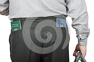 Businessman has Israeli and Tonga passports in his rear pockets