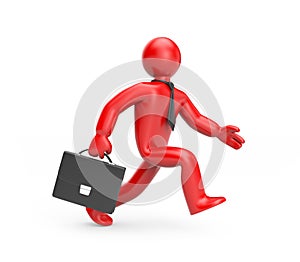 The businessman hastens for work