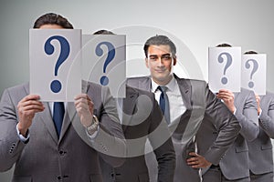 The businessman having answer to many questions