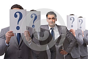 The businessman having answer to many questions