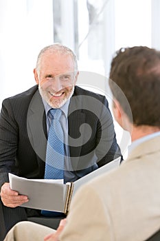 Businessman having discussion