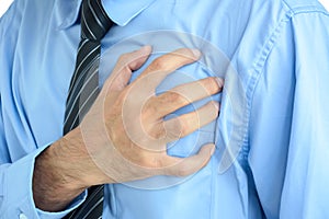 Businessman having heartache