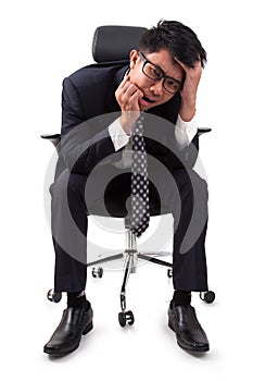 Businessman having stress