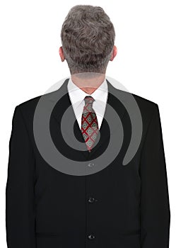 Businessman Head Backwards, Business, Isolated