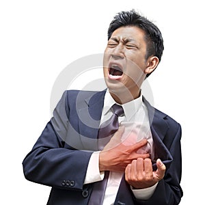 Businessman Heart Attack in Isolated