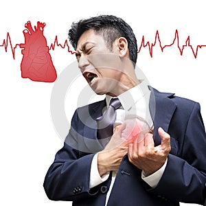 Businessman Heart Attack in Isolated