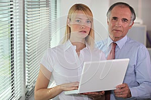 Businessman and his assistant