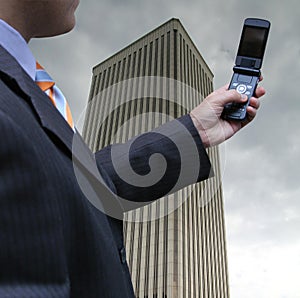 Businessman with his cellphone